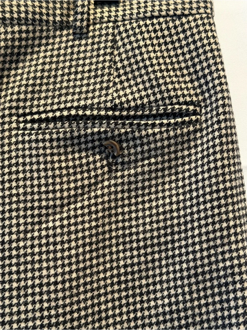 Vintage Ralph Lauren Black and White Houndstooth Dress Pants Office Size 36W